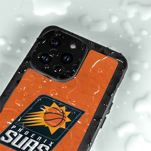 NBA Phoenix Suns Distressed iPhone 14 Pro Max Waterproof Case