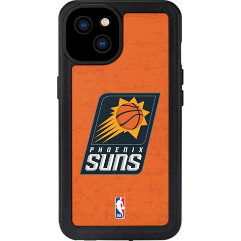 NBA Phoenix Suns Distressed iPhone 15 Plus Waterproof Case