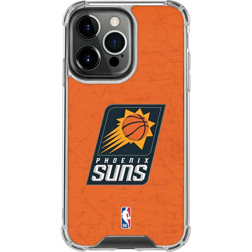 NBA Phoenix Suns Distressed iPhone 15 Pro Max Clear Case