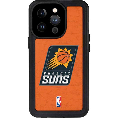 NBA Phoenix Suns Distressed iPhone 15 Pro Waterproof Case
