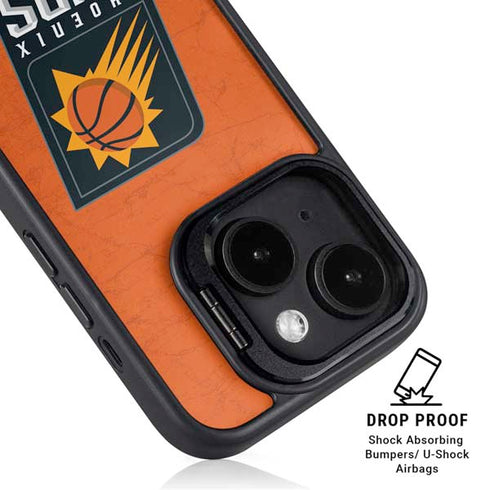 NBA Phoenix Suns Distressed iPhone 16 Plus Kickstand Case
