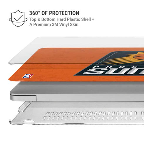 NBA Phoenix Suns Distressed MacBook Pro 14in (2021-24) Case plus Skin
