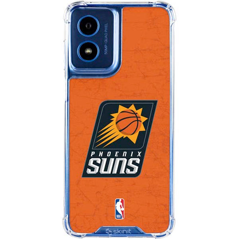 NBA Phoenix Suns Distressed Moto G 5G (2024) Clear Case