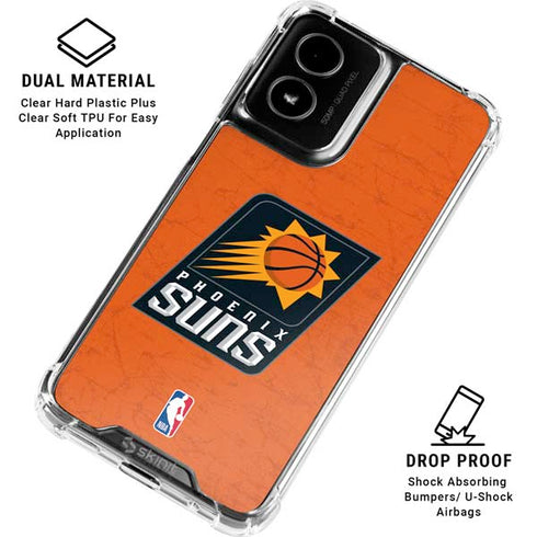 NBA Phoenix Suns Distressed Moto G Power 5G (2024) Clear Case