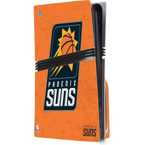 NBA Phoenix Suns Distressed PS5 Pro Disk Console Skin