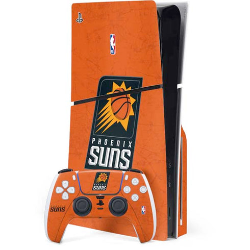 NBA Phoenix Suns Distressed PS5 Slim Disk Bundle Skin