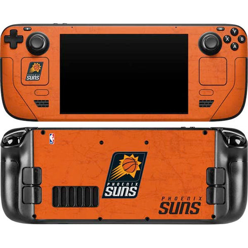 NBA Phoenix Suns Distressed Steam Deck Handheld Gaming Computer Skin