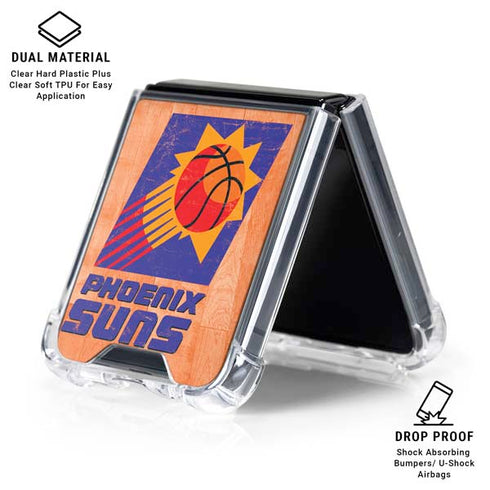 NBA Phoenix Suns Hardwood Classics Galaxy Z Flip6 Clear Case