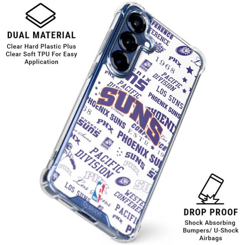 NBA Phoenix Suns Historic Blast Galaxy S25 Plus Clear Case
