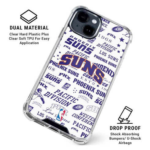 NBA Phoenix Suns Historic Blast iPhone 15 Clear Case
