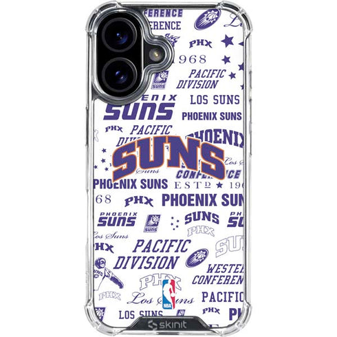 NBA Phoenix Suns Historic Blast iPhone 16 Clear Case
