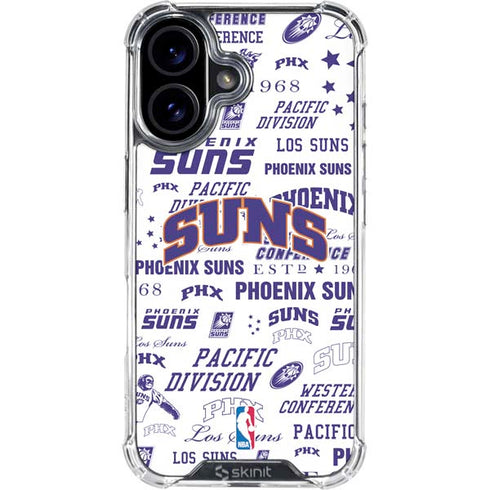 NBA Phoenix Suns Historic Blast iPhone 16 Plus Clear Case