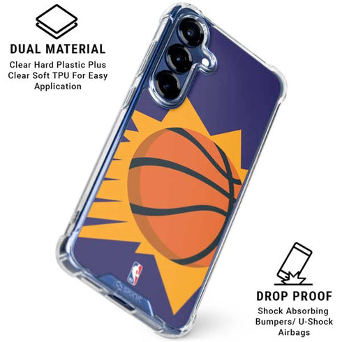 NBA Phoenix Suns Large Logo Galaxy S25 FE Clear Case