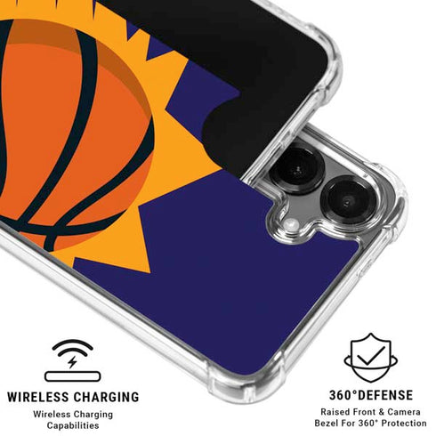 NBA Phoenix Suns Large Logo Galaxy S26 Clear Case