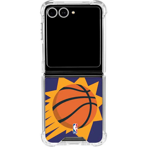 NBA Phoenix Suns Large Logo Galaxy Z Flip7 Clear Case