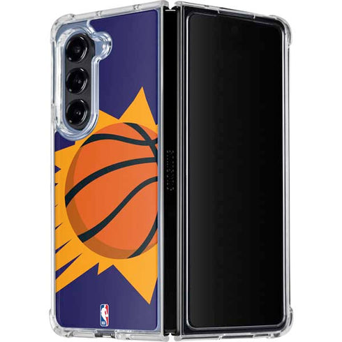 NBA Phoenix Suns Large Logo Galaxy Z Fold5 5G Clear Case