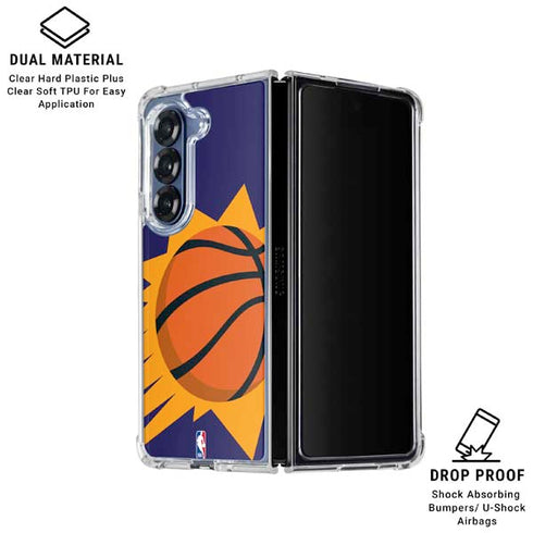 NBA Phoenix Suns Large Logo Galaxy Z Fold7 Clear Case