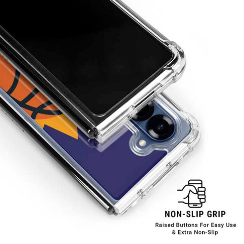 NBA Phoenix Suns Large Logo Galaxy Z Fold7 Clear Case