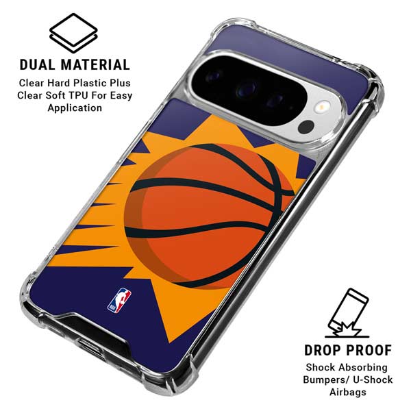 NBA Phoenix Suns Large Logo Google Pixel 10 Pro XL Clear Case