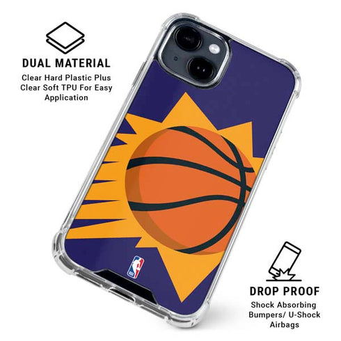 NBA Phoenix Suns Large Logo iPhone 15 Clear Case