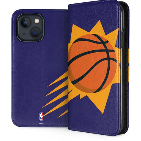 NBA Phoenix Suns Large Logo iPhone 15 Plus Folio Case