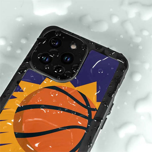 NBA Phoenix Suns Large Logo iPhone 15 Pro Waterproof Case