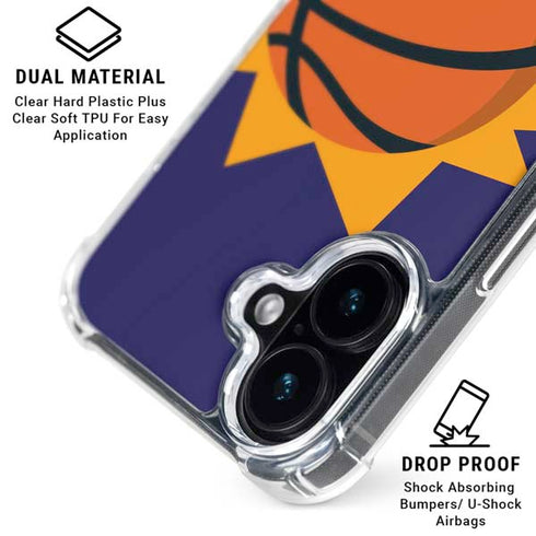 NBA Phoenix Suns Large Logo iPhone 16 MagSafe Case