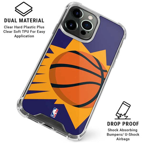 NBA Phoenix Suns Large Logo iPhone 16 Pro Max Clear Case