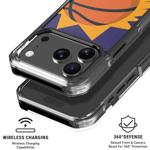 NBA Phoenix Suns Large Logo iPhone 17 Pro Clear Case