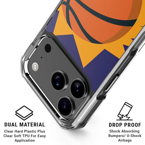 NBA Phoenix Suns Large Logo iPhone 17 Pro Clear Case