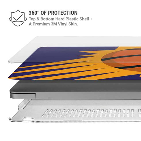 NBA Phoenix Suns Large Logo MacBook Pro 14in (2021-24) Case plus Skin