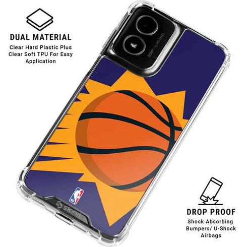 NBA Phoenix Suns Large Logo Moto G Power 5G (2024) Clear Case