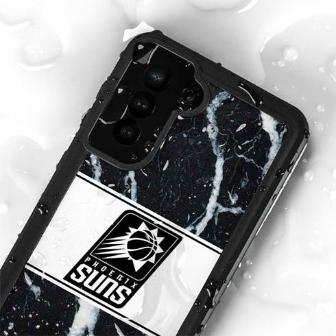 NBA Phoenix Suns Marble Galaxy S24 Plus Waterproof Case