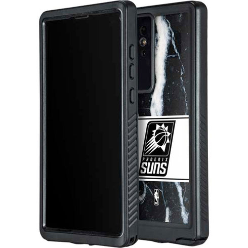 NBA Phoenix Suns Marble Galaxy S24 Ultra Waterproof Case
