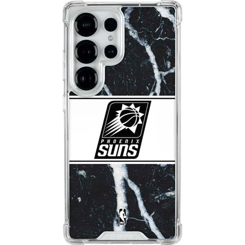 NBA Phoenix Suns Marble Galaxy S25 Ultra Clear Case