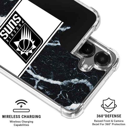 NBA Phoenix Suns Marble Galaxy S26 Plus Clear Case