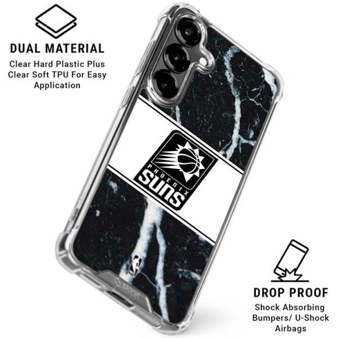 NBA Phoenix Suns Marble Galaxy S26 Plus Clear Case