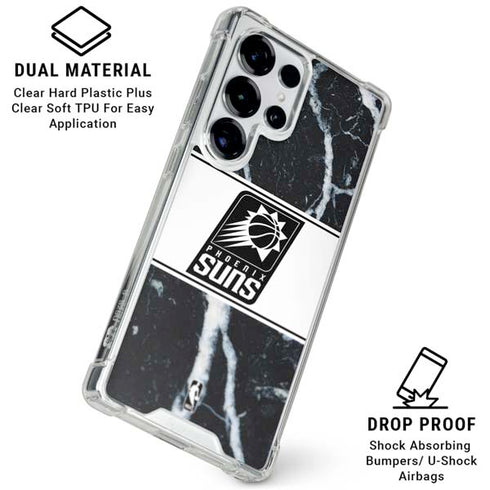 NBA Phoenix Suns Marble Galaxy S26 Ultra Clear Case