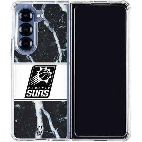 NBA Phoenix Suns Marble Galaxy Z Fold6 Clear Case