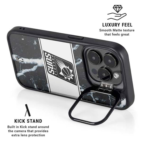 NBA Phoenix Suns Marble iPhone 13 Pro Max Kickstand Case
