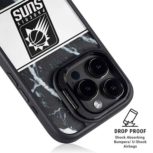 NBA Phoenix Suns Marble iPhone 13 Pro Max Kickstand Case