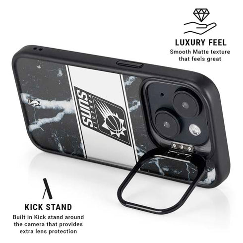 NBA Phoenix Suns Marble iPhone 14 Kickstand Case