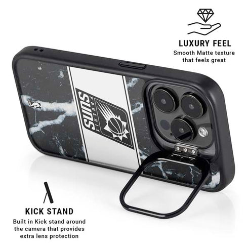 NBA Phoenix Suns Marble iPhone 14 Pro Kickstand Case