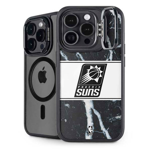 NBA Phoenix Suns Marble iPhone 14 Pro Max Kickstand Case