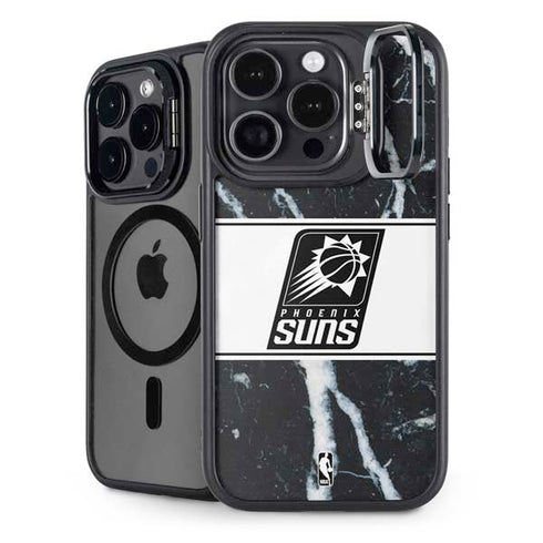 NBA Phoenix Suns Marble iPhone 15 Pro Max Kickstand Case