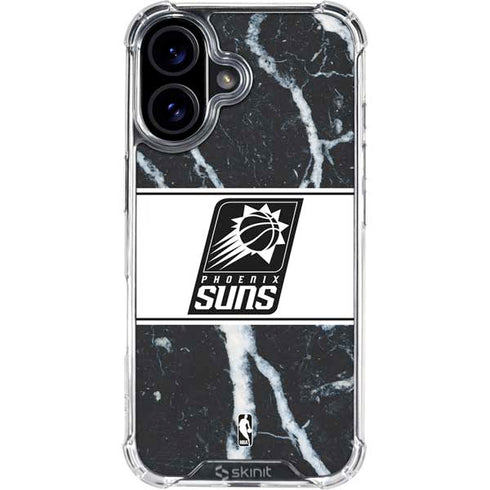 NBA Phoenix Suns Marble iPhone 16 Clear Case