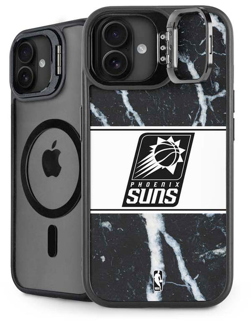NBA Phoenix Suns Marble iPhone 16 Plus Kickstand Case