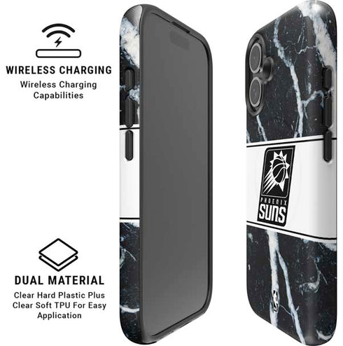 NBA Phoenix Suns Marble iPhone 16 Plus Magsafe Impact Case