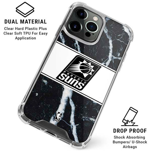 NBA Phoenix Suns Marble iPhone 16 Pro Clear Case