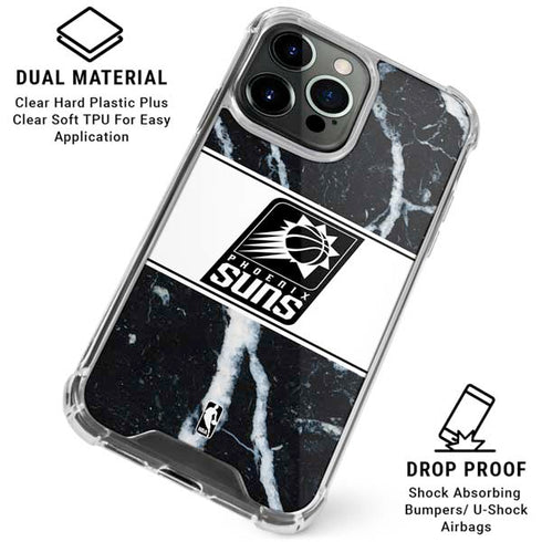 NBA Phoenix Suns Marble iPhone 16 Pro Max Clear Case